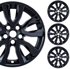 62746 Pacific Rim & Trim Fits 2017-2020 Nissan Rogue Sv 17 Inch Gloss Black Wheel Skins # 7826-gb Set/4 New