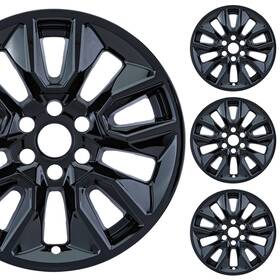 Pacific Rim & Trim 841417174904 Pacrim 20 Inch Gloss Black Wheel Skins For Chevy Silverado Custom 19-24 Set Of 4