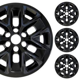 Pacific Rim & Trim 841417194377 Pacrim 16 Inch Gloss Black Wheel Skin Set For Nissan Frontier 2024-2025 Hubcap