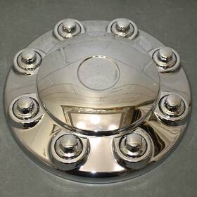 Q820f Phoenix Q280f Hub Cap Cover 19-1/2 Inch Wheel Chrome 8 Lugs Truck Semi