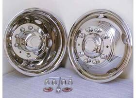 Nf20 Phoenix Usa For Ford F-650 21-23 19.5 Inch D.o.t. Liner 5 Hand Hole Polished Wheel Simulator Set