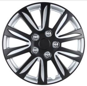 Cbk-hp136-15-ks Pilot Automotive 15 Inch Wheel Covers Hubcaps Set 4 Black Gray Wh546-15b-bs