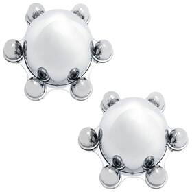 Hr0353 Pirate Mfg Chrome 6 Lug Spider Hub Cap Pair 1947 1972 Chevrolet/gmc Pickup Bull