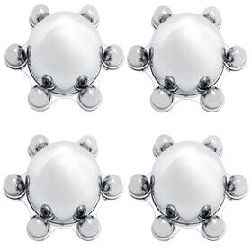 Hr0354 Pirate Mfg Chrome 6 Lug Spider Hub Cap Set Of 4 1947 1972 Chevrolet/gmc Pickup