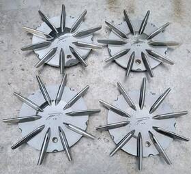 89-9091 Platinum Ultra Wheels Center Caps 4 P#89-9091 Chrome