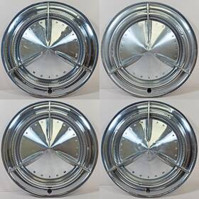 536357 Pontiac 1960 Bonneville Catalina Venture # 14 Inch Tribar Hubcaps Set/4
