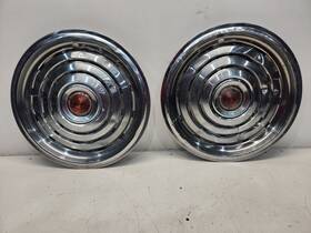 570-05018 Pontiac 1969-72 Grand Prix Wheel Cover - 14 Inch Aluminum Pair Dented
