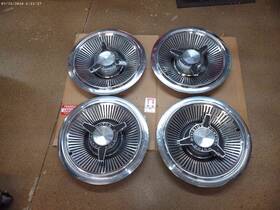 5991 Pontiac Wheel Covers Set Of 4 Oem 1965-1970 14 Inch Tempest Gto Spinner Hubcaps