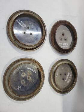 570.po1v65 Porsche 1965 911 Oem Set Of 4 Wheel Covers Hub Caps
