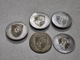 90155980100 Porsche Lot Of 5 Used Original 356b 356c 356sc 911 912 914-6 Chrome Center Caps
