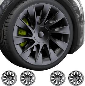 Lg6-4 Poswis 20 Inch Wheel Cover Hubcaps For Tesla Model Y 2019-2024 Induction Rims 4 Pack