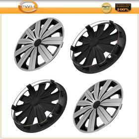 Pws178708002 Preminumwheel Spacer 4 For Rim 13 Inch Wheel Hub Caps Black Silver Universal Cover Trim Kit Snap-on
