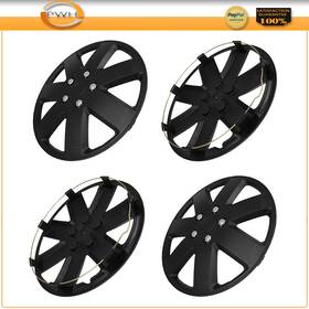 Preminumwheel Spacer Pws178728002 4x For Rim 16 Inch Wheel Hub Caps Black Universal Cover Trim Kit Snap-on