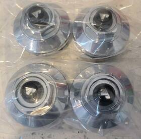 96-0156 Progressive Kmc Chrome Center Caps 4 New #960156 Fits Tuner Wheels Icw Panther Etc