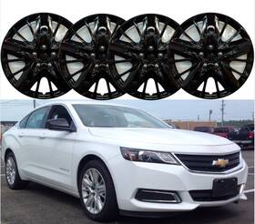 105418gb Prt Set/4 18 Inch Gloss Black Hubcaps Wheel Covers For 2014-2017 Impala Ls