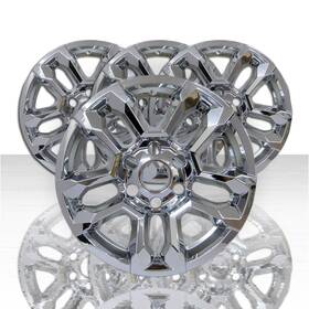 8022p-c Quickskins 18 Inch Chrome Wheel Skins For 2022-2023 Chevrolet Silverado Rst Set Of 4