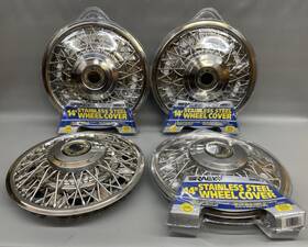 9416 Rally Wire Wheel Cover Hub Cap 14 Inch Set Of 4 Read