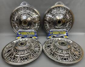 9417 Rally Wire Wheel Cover Hub Cap 15 Inch Set Of 4 Read