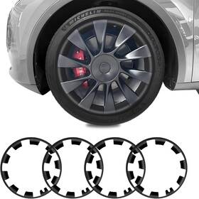 Jdna39 Reengull 20 Inch Wheel Rim Protectors 4pcs Matte Black For Tesla Model Y 2020-2024