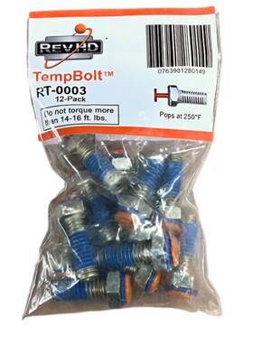 Rt-0003 Rev Hd Temp Bolts For Hub Caps 12 Pack -