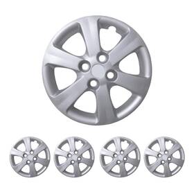 202srv Revion Automotive 14 Inch Silver Hubcaps For Hyundai - Set Of 4 Durable Bolt-on Wheel Covers