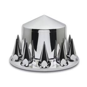 Roadmaster Roa-0337pp Chrome Rear Hub Cover Kit Pointed Hubcap 33mm Spike Nut Covers New