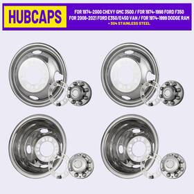 0084 Roxx 16 Inch 8 Lugs 4 Hand Holes Dually Wheel Simulators For 1974-1998 Ford F350 Bolt