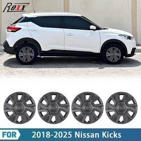 5188-bl-16-pp Roxx 16 Inch Black Hubcaps For 2018-2025 Nissan Kicks Wheel Rims Cover Snap On 4pcs