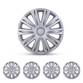 Roxx Chb-5083-b-15 Set Of 4 15 Inch Wheel Covers Snap On Hubcaps Full Hub Caps Fit R15 Tire And Steel Rim