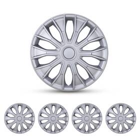 Chb-5086-b-15 Roxx 15 Inch Set Of 4 Wheel Covers Snap On Hubcaps Full Hub Caps Fit R15 Tire And Steel Rim
