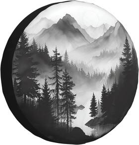Y-593972514 Ruaysni Spare Tire Cover Mountain Lake Tree Landscape Wheel 15 Inch Mountains 6