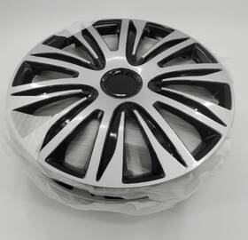 175535-5206-1553025541 Scitoo 15 Inch Wheel Cover Hubcap Gloss Black Silver Universal R15 Steel Rim 4pk