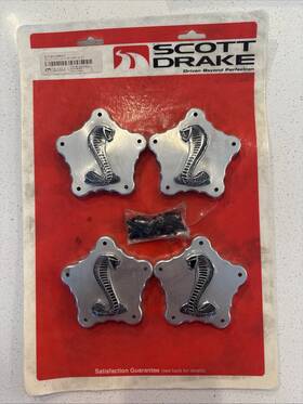B-1130-cobra-t Scott Drake Billet Hub Caps Fits American Racing Wheel Mustang