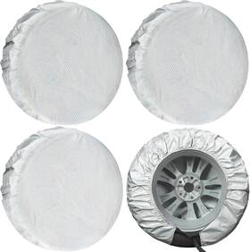 24-26.5 Season Guard 1620007 Tire Covers 4 Pack Wheel Size 1 Fit Inch Diameters Silver