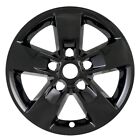 Iwcimp345gblk Set Of 4 17inch Gloss Black Hubcap Rim Wheelskins For 2013-2015 Ram 1500