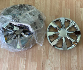 424-15c Set Of 4 Silver Hubcaps 15inch New Cci Iwc424/15c Made In Taiwan
