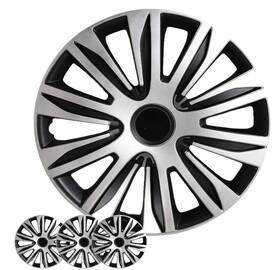 Shirry Group Sg-5083-dp-14 New Hubcaps 4-pack Kit 14 Inch Set Of 4 Universal Fit Black&silver