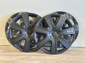 9swt148 Simply 15 Inch X 4 Wheel Trims Black Carbon Effect Hub Caps Vauxhall Viva Tigra Alloy Look