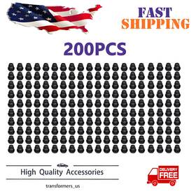 560-5208 Soillar Fit Chevrolet S10 Blazer Gmc Jimmy Sonoma 200 Pcs Black Lug Nut Covers Cap Usa