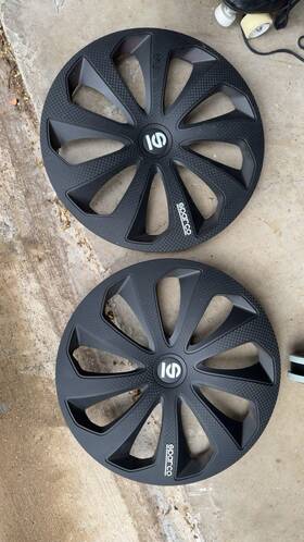 96spc1674grc Sparco 16 Inch Sicilia Wheel Covers Hubcaps Black Carbon 2 Pcs
