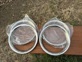 9100693 Speedway Motors Stainless Steel 15 Inch Wheel Beauty Ring Smooth 4-pack