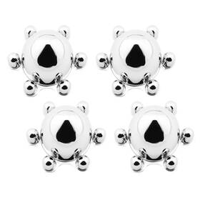 91019691 Speedway Motors Chrome 6 Lug Spider Hubcaps