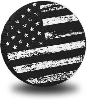 Zhao-2302 Stacool 15 Inch Spare Tire Covers For Usa Flag Trailer Cover Black&white
