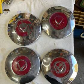 654108 Swedish Car Parts Wheel Cover Hub Cap Set Of 4 Volvo 122 Amazon P1800 544 445 Red 10 Inch