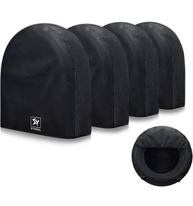 Ce04269bk-xl-sz Syeral Tire Covers Set Of 4 Upgraded 5 Layer Nonwoven Rv Xl 33-35 Inch Black