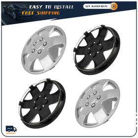 178700-szt Sztautopartstore 4x 15 Inch Universal Silver Wheel Cover Hub Caps Kit Fits R15 Tire And Steel Rim