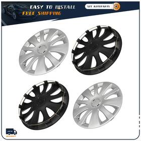 178715-szt Sztautopartstore 4x 16 Inch Wheel Cover Hub Caps Universal Silver Fits R16 Tire And Steel Rim