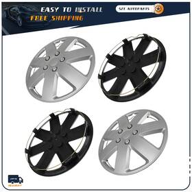 178716-szt Sztautopartstore 4x 16 Inch Wheel Cover Hub Caps Universal Silver Fits R16 Tire And Steel Rim