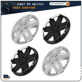 178722-szt Sztautopartstore 4x 15 Inch Wheel Cover Hub Caps Universal Silver Fits R15 Tire And Steel Rim