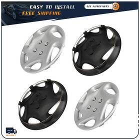 178755-szt Sztautopartstore 4x Silver 13 Inch Wheel Cover Hub Caps Universal Fits R13 Tire And Steel Rim